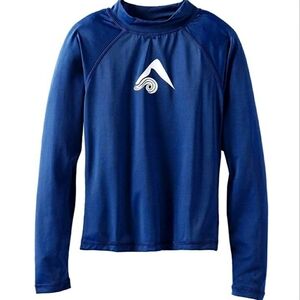 Kanu Surf Boy's Platinum Rashguard in Navy Size 14/16 NWOT